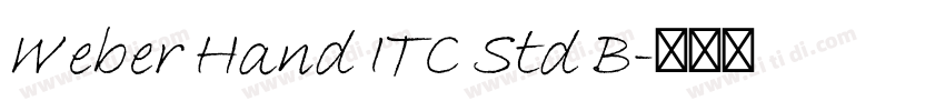 Weber Hand ITC Std B字体转换